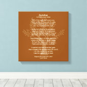 Toile Invictus - Je Suis Capitaine De Mon Âme, (Insitu (Plancher de Bois))