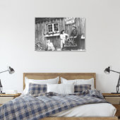 Toile Invités devant un Lazy F Ranch Bldg (Insitu(Chambre))