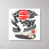 Toile Irezumi Art Tsuru moderne (Recto)