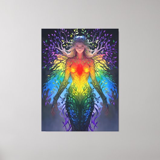 Toile « Iridesca » - Gardienne des Couleurs (Recto)