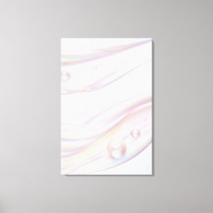 Toile Iridescent Pearl Holographique Liquide Flux Abstra