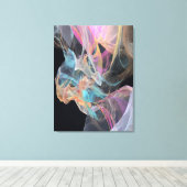 Toile Iridescent Thread Vortex Teal Magenta Glow (Insitu (Plancher de Bois))