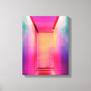Toile Iridescente Neon Hot Pink Photographie Pop