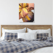 Toile Iris barbu floral jaune et violet (Insitu(Chambre))