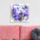 Toile Iris barbu royal - Violet et Blanc (Insitu(Salon))