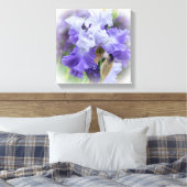 Toile Iris barbu royal - Violet et Blanc (Insitu(Chambre))