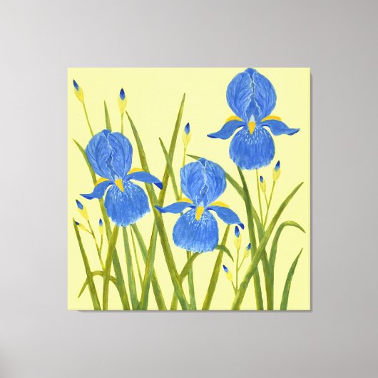 Toile Iris bleus (Recto)