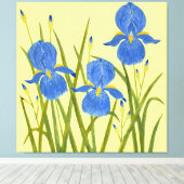 Toile Iris bleus (Insitu (Plancher de Bois))
