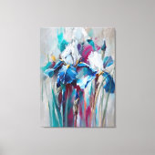 Toile Iris Bloom – Modern Impressionist Floral Wall Art  (Recto)