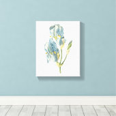 Toile iris doux (Iris pallida) de Redouté (Insitu (Plancher de Bois))