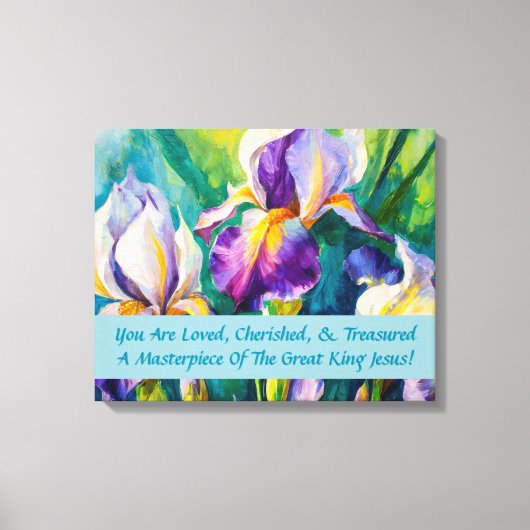 Toile Iris Élégance Inspirant (Recto)