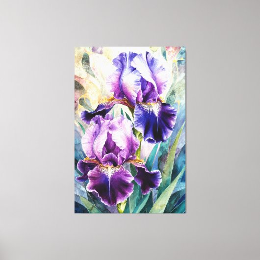 Toile *~* Iris Fleurs Artsy Iris Peinture AP84 (Recto)