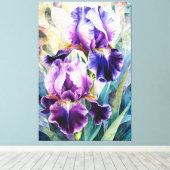 Toile *~* Iris Fleurs Artsy Iris Peinture AP84 (Insitu (Plancher de Bois))
