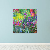 Toile Iris Garden Monet Brush Strokes (Insitu (Plancher de Bois))
