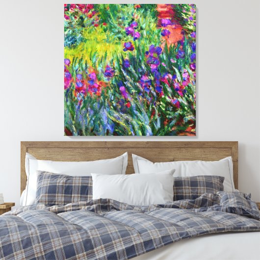 Toile Iris Garden Monet Brush Strokes (Insitu(Chambre))