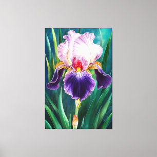 Toile *~* Iris Gras Fleur Artsy Iris Peinture AP84