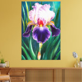 Toile *~* Iris Gras Fleur Artsy Iris Peinture AP84 (Insitu(Salon))