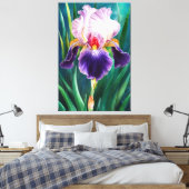 Toile *~* Iris Gras Fleur Artsy Iris Peinture AP84 (Insitu(Chambre))