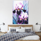 Toile *~* Iris Irises Peinture Fleur AP84 (Insitu(Chambre))