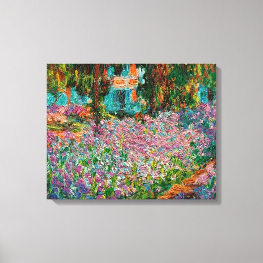 Toile Iris Jardin Monet Giverny fleurs (Recto)