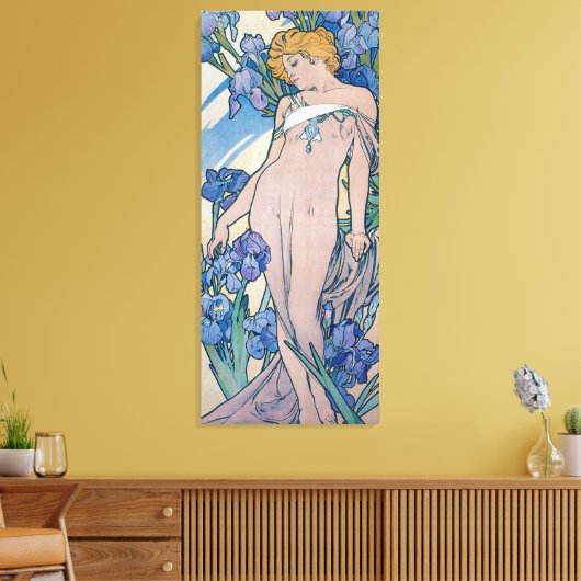Toile Iris (Quatre Fleurs), Alphonse Mucha (Insitu(Salon))