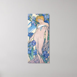 Toile Iris (Quatre Fleurs), Alphonse Mucha