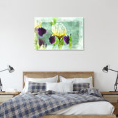Toile Iris Violet Impressionniste Floral Peinture Art (Insitu(Chambre))