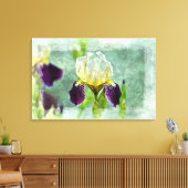 Toile Iris Violet Impressionniste Floral Peinture Art (Insitu(Salon))