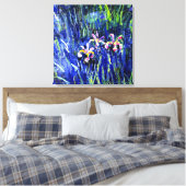 Toile Irises, célèbre peinture florale de Claude Monet, (Insitu(Chambre))