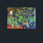 Toile Irises de Vincent van Gogh, Jardin Vintage<br><div class="desc">Irises (1889) de Vincent van Gogh est une peinture vintage à fleurs de paysage de post impressionnisme d'art, représentant un jardin aux iris à barbe violet poussant par des pavots orange. Une seule fleur d'iris blanc fleurit au bord. À propos de l'artiste : Vincent Willem van Gogh (1853-1890) fut l'un...</div>