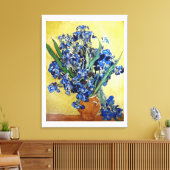 Toile Irises en arrière - plan jaune. Vincent van Gogh (Insitu(Salon))