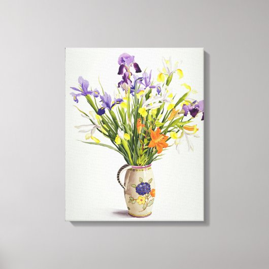 Toile Irises et Lilies dans un Jug hollandais (Recto)