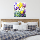 Toile Irises jaunes et pourpres (Insitu(Chambre))