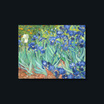 Toile Irises | Vincent van Gogh<br><div class="desc">Irises (1889) de l'artiste post-impressionniste néerlandais Vincent Van Gogh. La peinture paysagère originale est une huile sur toile montrant un jardin de fleurs d'iris en fleurs. Utilisez les outils de conception pour ajouter du texte personnalisé ou personnaliser l'image.</div>