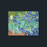 Toile Irises | Vincent Van Gogh<br><div class="desc">Irises (1889) de l'artiste post-impressionniste néerlandais Vincent Van Gogh. La peinture paysagère originale est une huile sur toile montrant un jardin de fleurs d'iris en fleurs. Utilisez les outils de conception pour ajouter du texte personnalisé ou personnaliser l'image.</div>