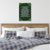 Toile Irish Blessin - Design Shamrock (Insitu(Chambre))