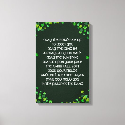 Toile Irish Blessin - Design Shamrock (Recto)