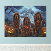 Toile Irish Red Setter Halloween Épouvantable (Insitu (Plancher de Bois))
