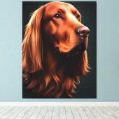 Toile Irish Setter Fine Art Portrait pour animaux (Insitu (Plancher de Bois))