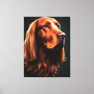 Toile Irish Setter Fine Art Portrait pour animaux