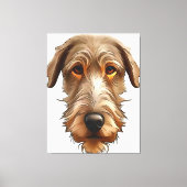 Toile Irish Wolfhound Portrait pour animaux de compagnie (Recto)