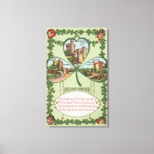 Toile Irlande Forever - Châteaux de liège et de Killarne (Recto)