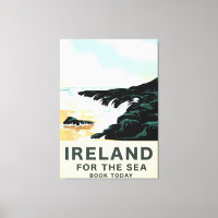 Irlande "Pour la mer" Affiche de voyage nautique