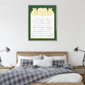 Toile Irlande Prière Celtic Border et Tartan (Insitu(Chambre))