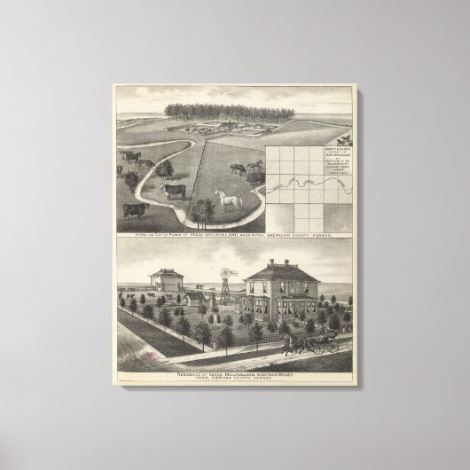 Toile Isaac Mulholland Ranch and Residence, Kansas (Recto)