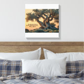 Toile Islamic Wall Art – Olive Tree with Quran Verse . (Insitu(Chambre))