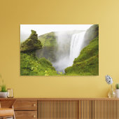 Toile Islande. La cascade Skogarfoss plonge au-dessus d' (Insitu(Salon))