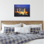 Toile Istanbul Mosquée Bleue Nuit Décor Premium Voyage (Insitu(Chambre))