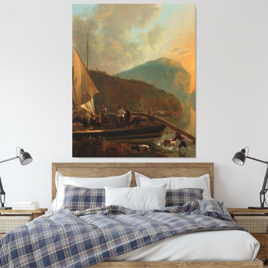 Toile Italianate River Landscape, Adam Pijnacker, c. 165 (Insitu(Chambre))
