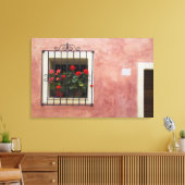 Toile Italie, Asciano, Boîtes de fenêtre avec printemps  (Insitu(Salon))